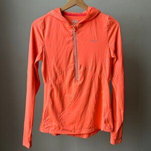 HIND NEON ORANGE ACTIVEWEAR HOODED TOP SIZE S